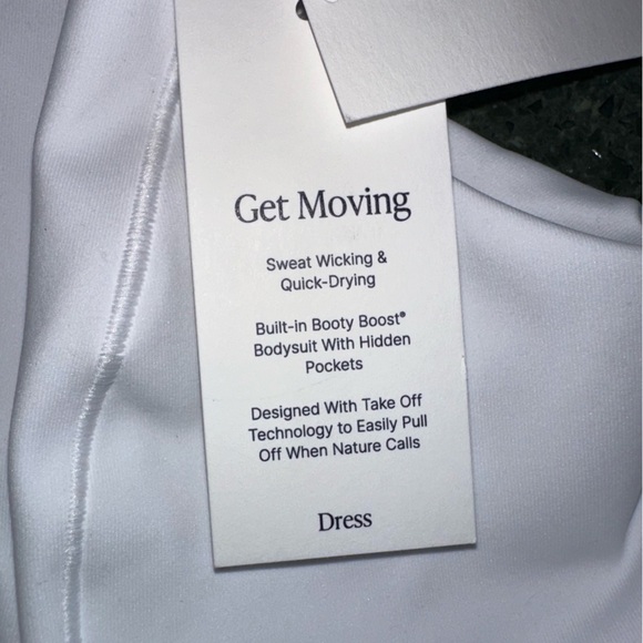 Spanx Shape Active Get Moving Zip Front Racer Back Dress Vivid White Small NWT - Picture 10 of 13